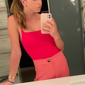 Pink tank bodysuit